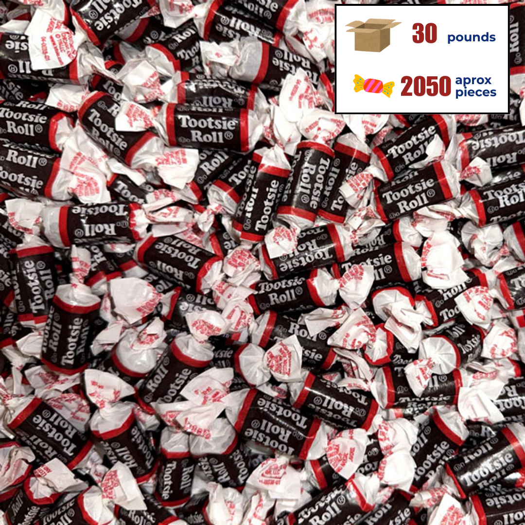 30lb Tootsie Rolls (+/- 2050 pieces)