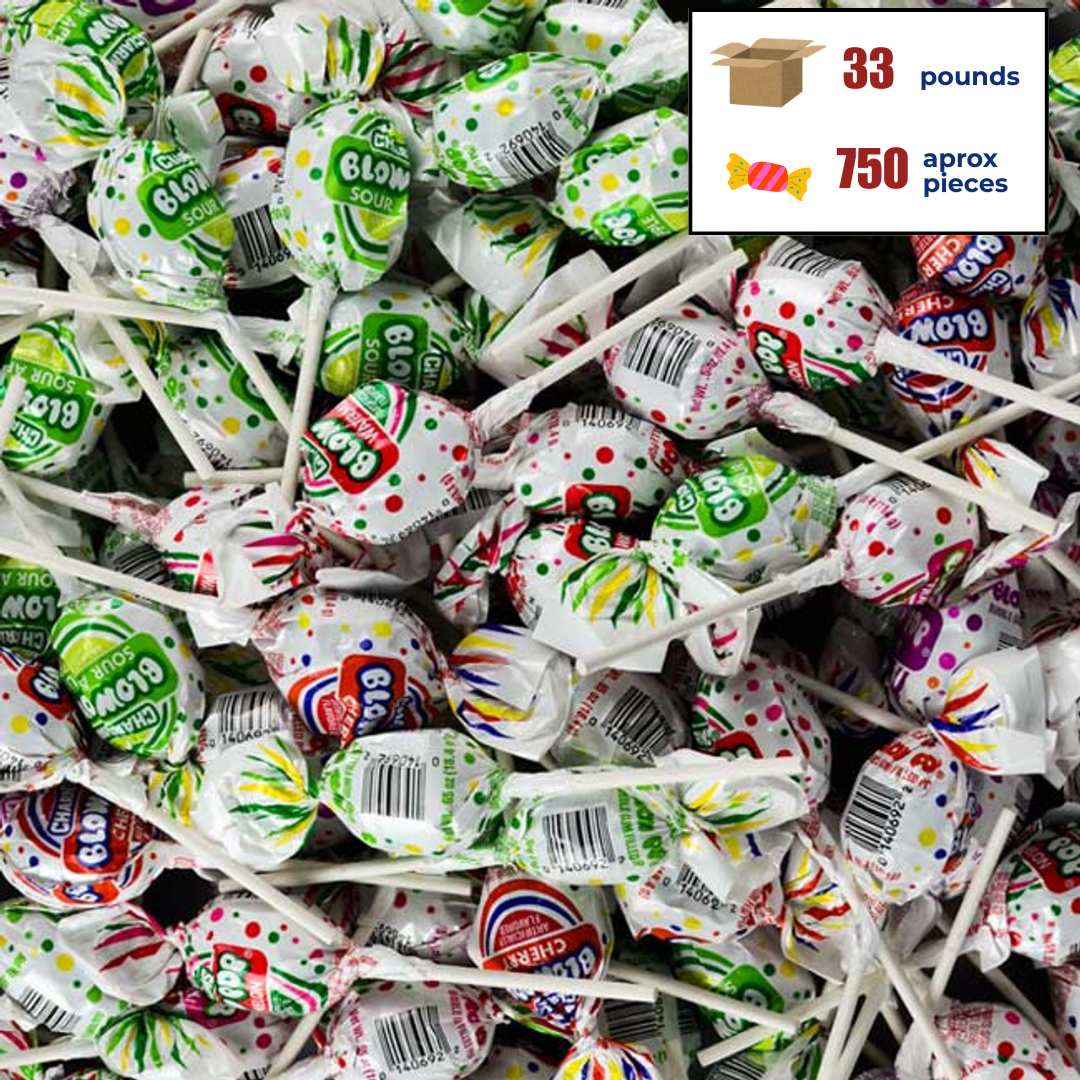 33lb Charms Blow Pops (+/- 750 pieces)