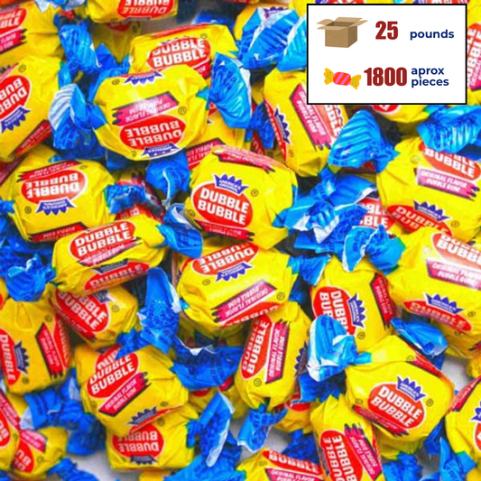 25lb Dubble Bubble Bubble Gum (+/- 1800 pieces)