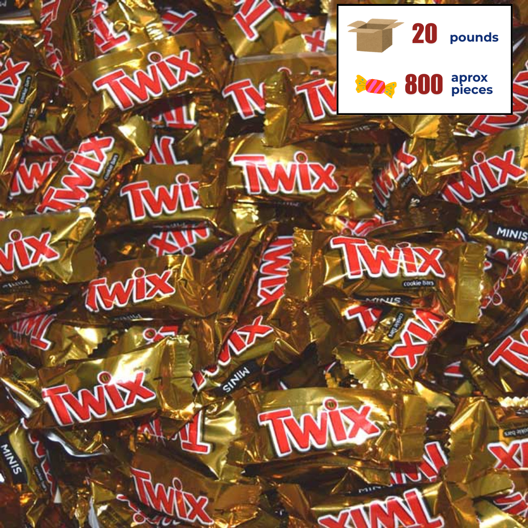 20lb Fun Size Original Twix (+/- 800 pieces)