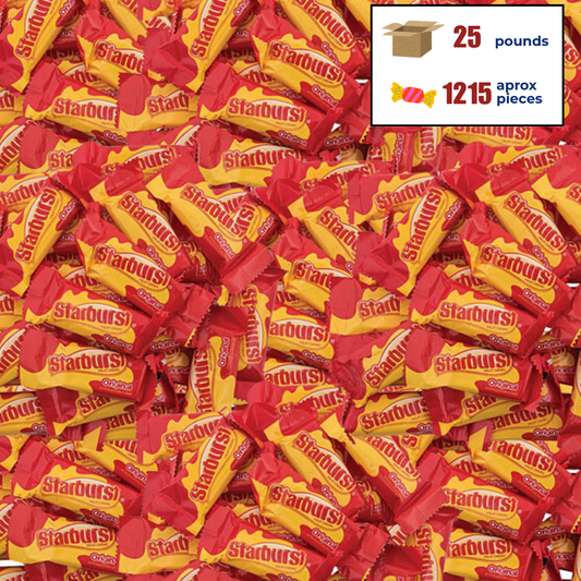 25lb Starburst Original Fruit Chews (+/- 1215 pieces)