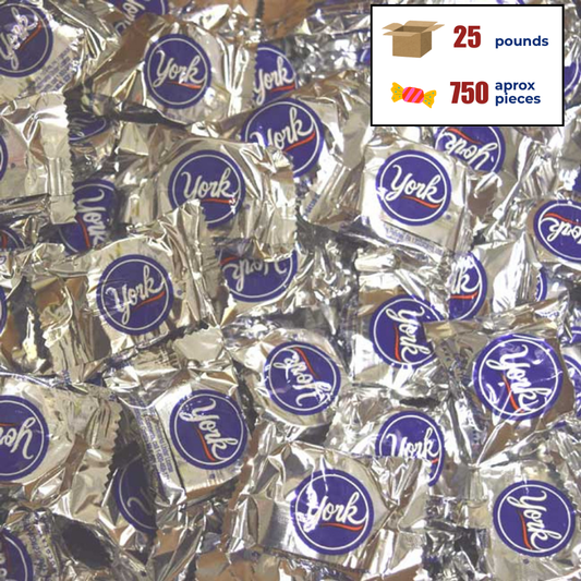 25lb York Peppermint Patties (+/- 750 pieces)